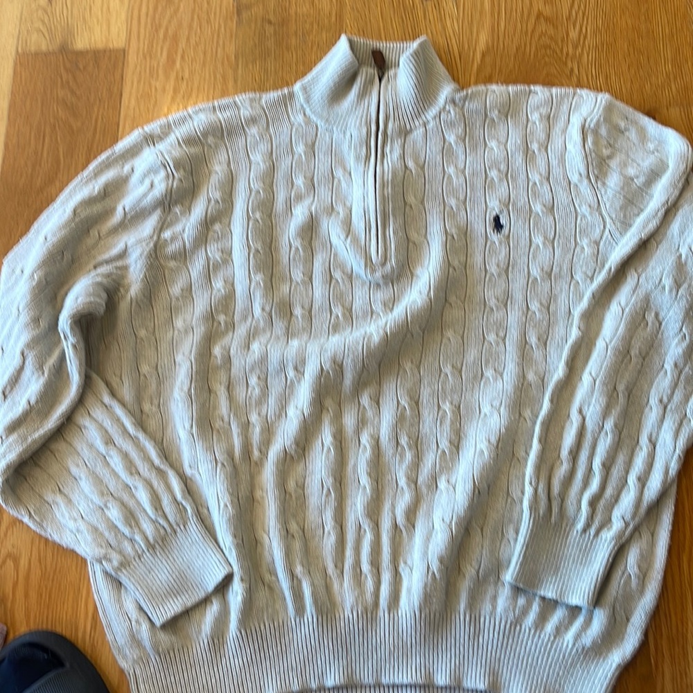 Men’s tussah silk quarter zip